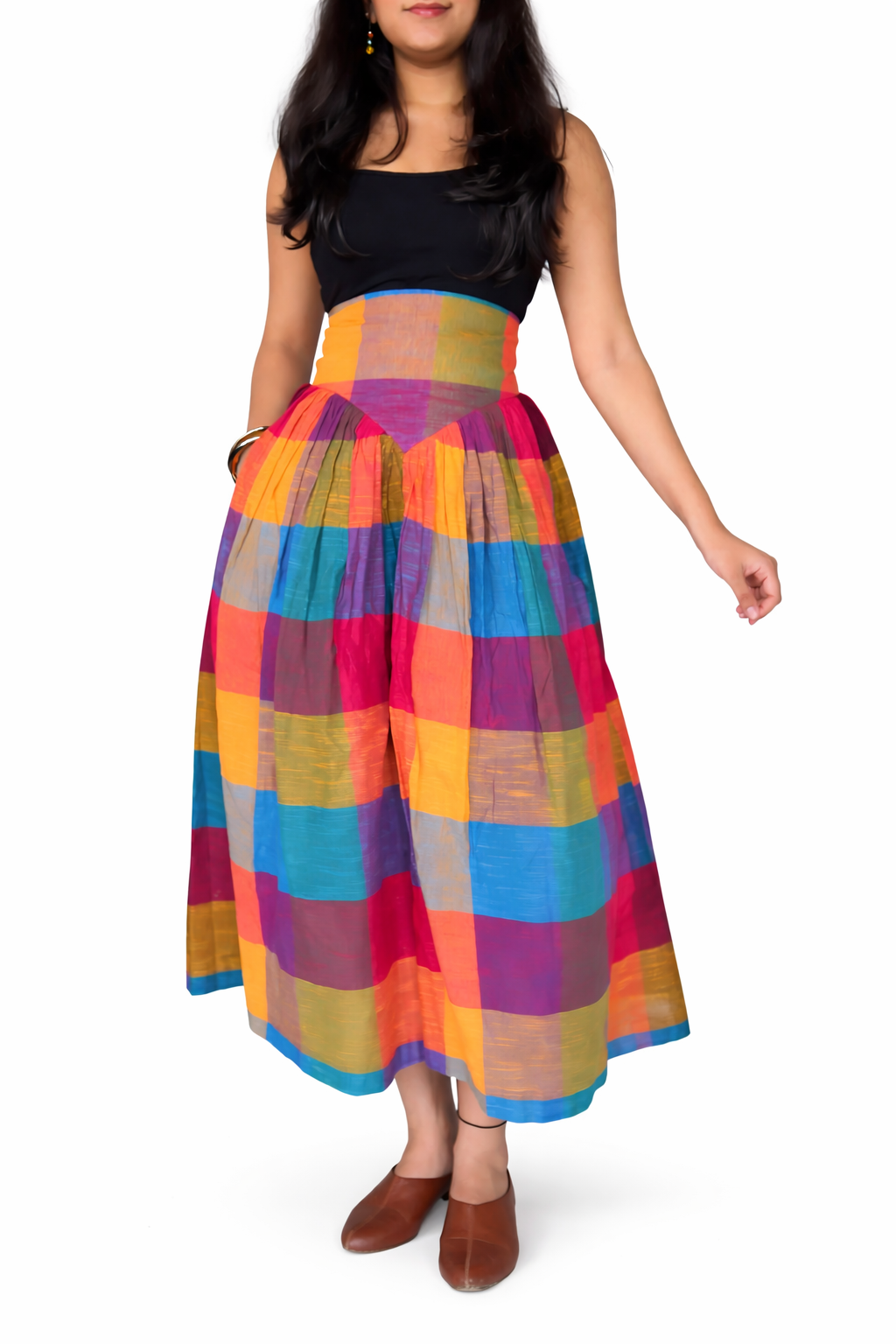 Madras Check Corset Skirt