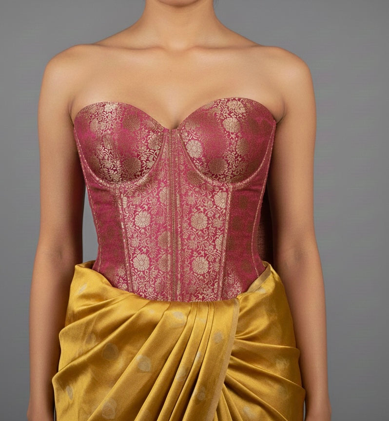 Pink Brocade Corset