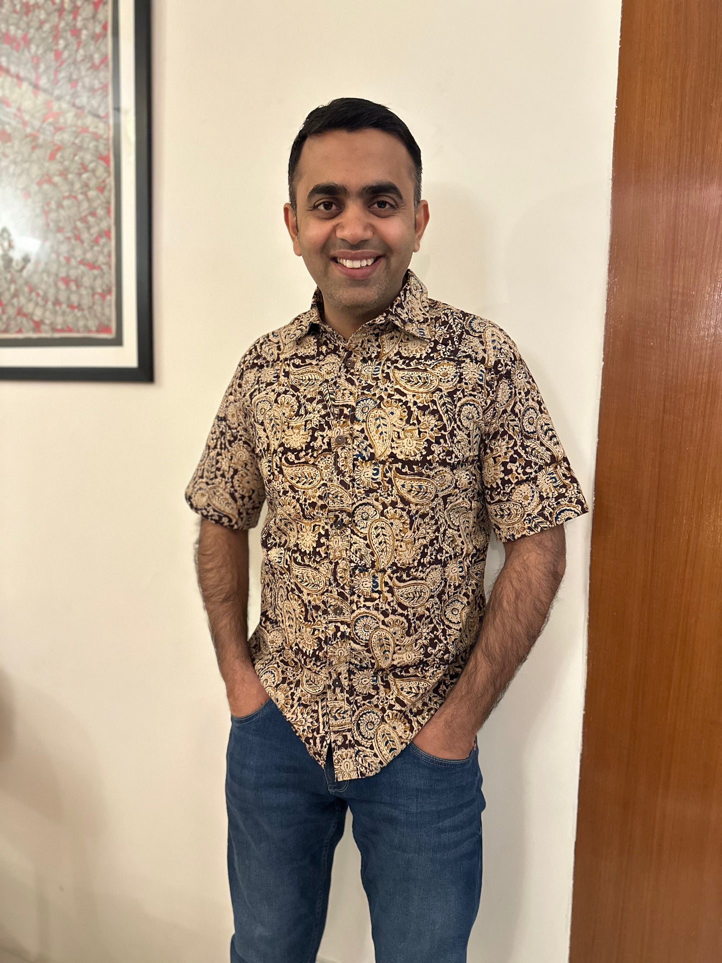 Brown Kalamkari shirt