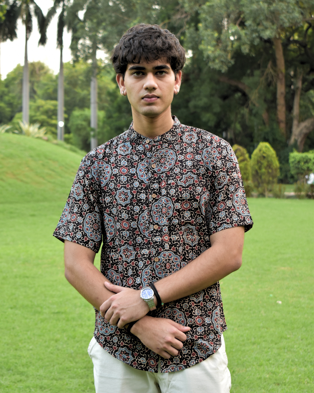 Black Mohar Ajrakh shirt