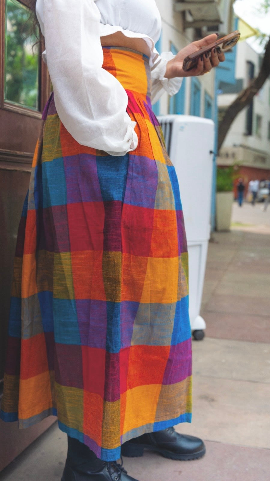 Madras Check Corset Skirt