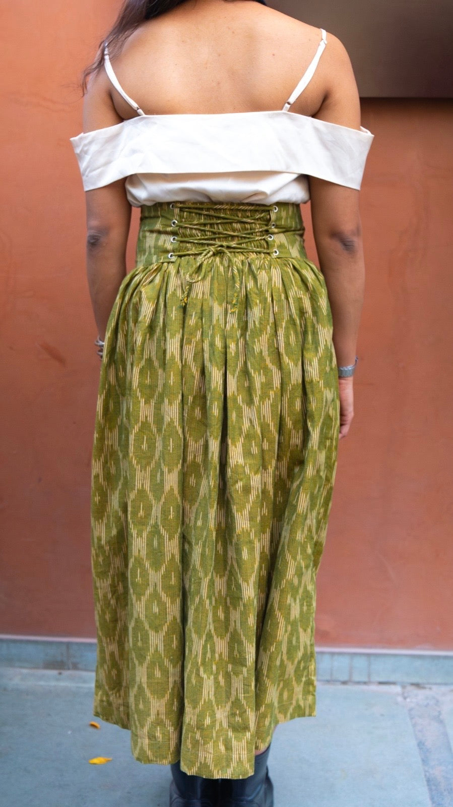 Green Ikat Corset Skirt