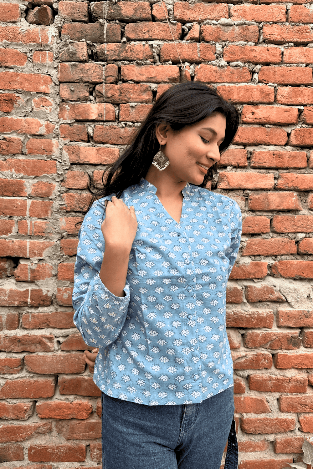 BlueBreezeHandblockShirt-side