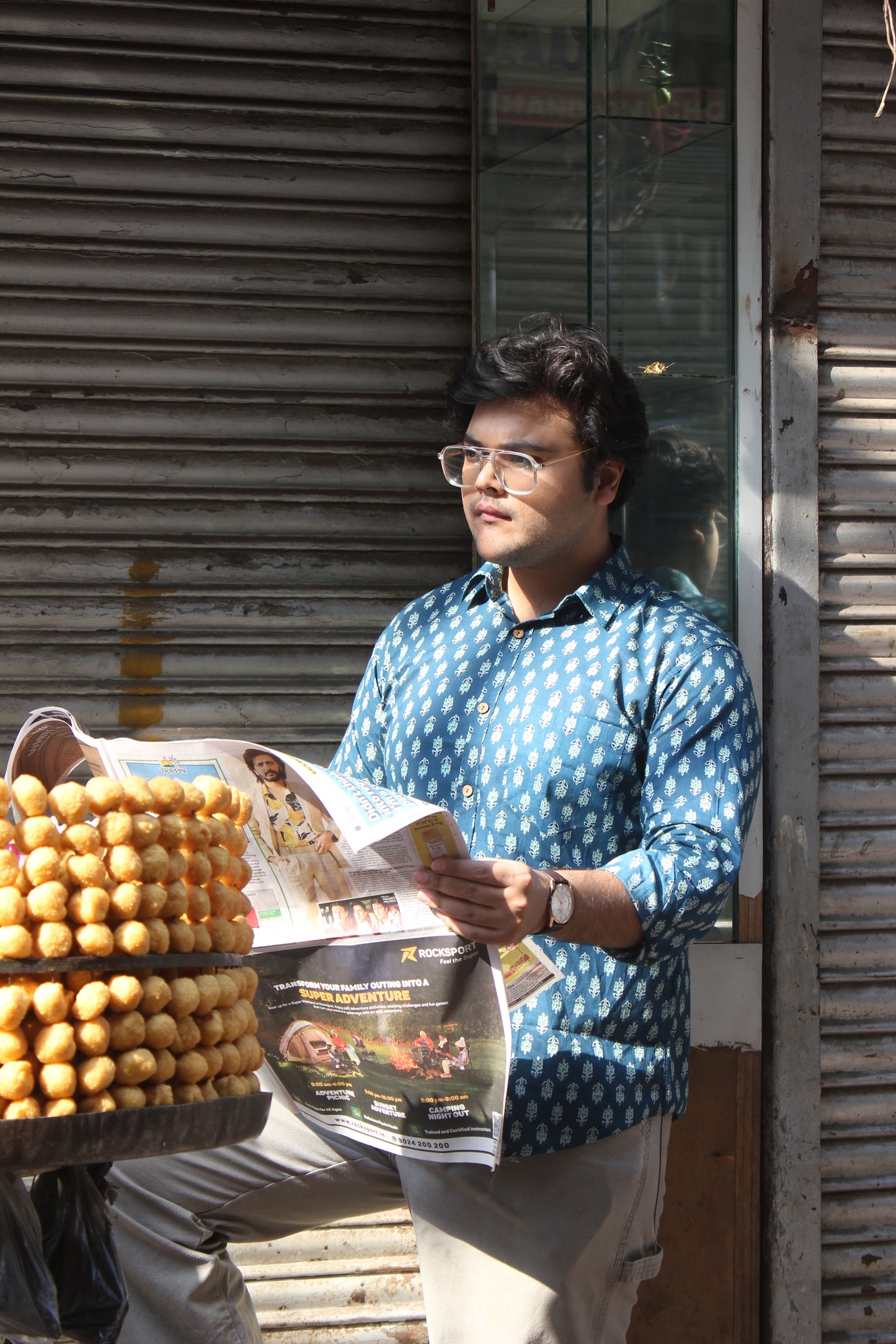 Handblock_Green_Buti_Shirt_-_Right