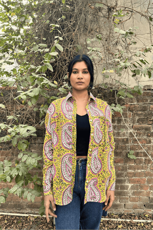 Handblock_Paisley_Pop_Oversized_Shirt_-_Front