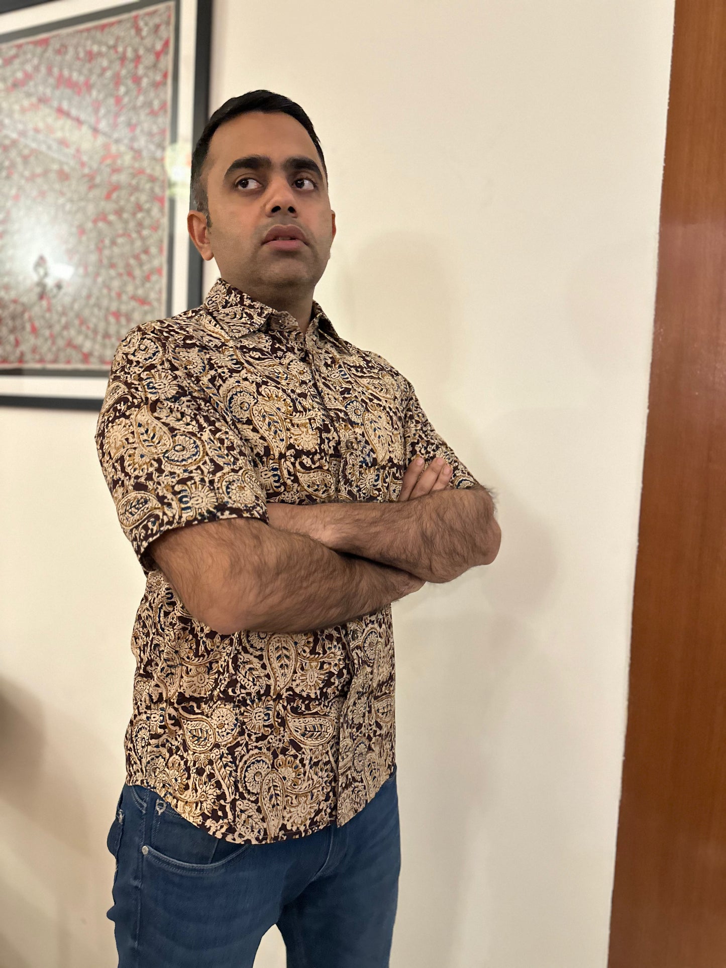 Brown Kalamkari shirt