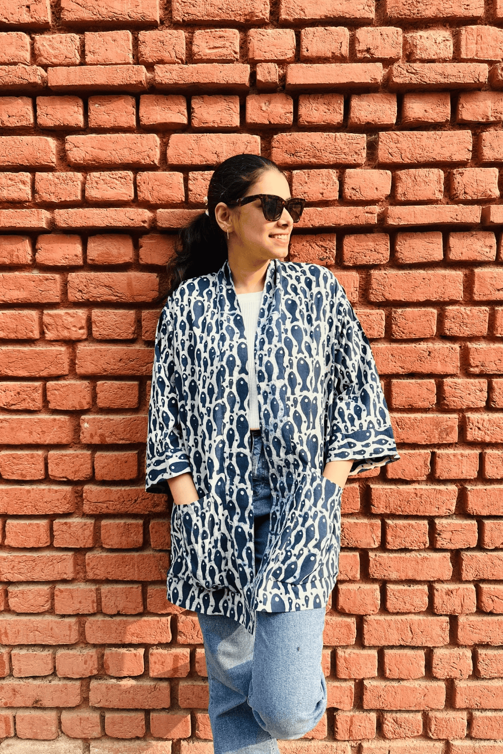 IndigoFishKimonoShrug-Left