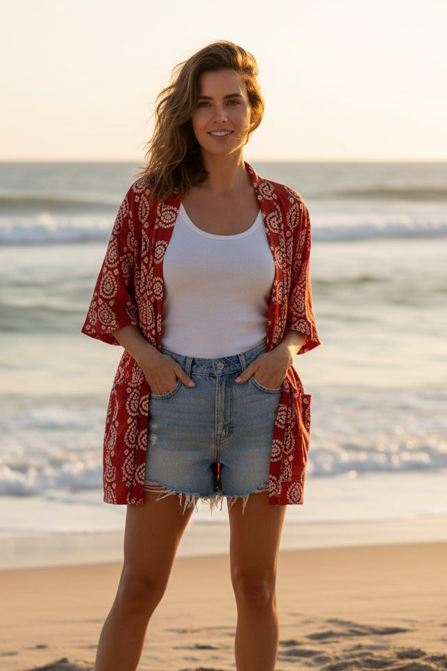 Orange Crush Kimono Shrug