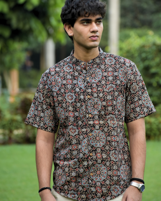 Black Mohar Ajrakh shirt