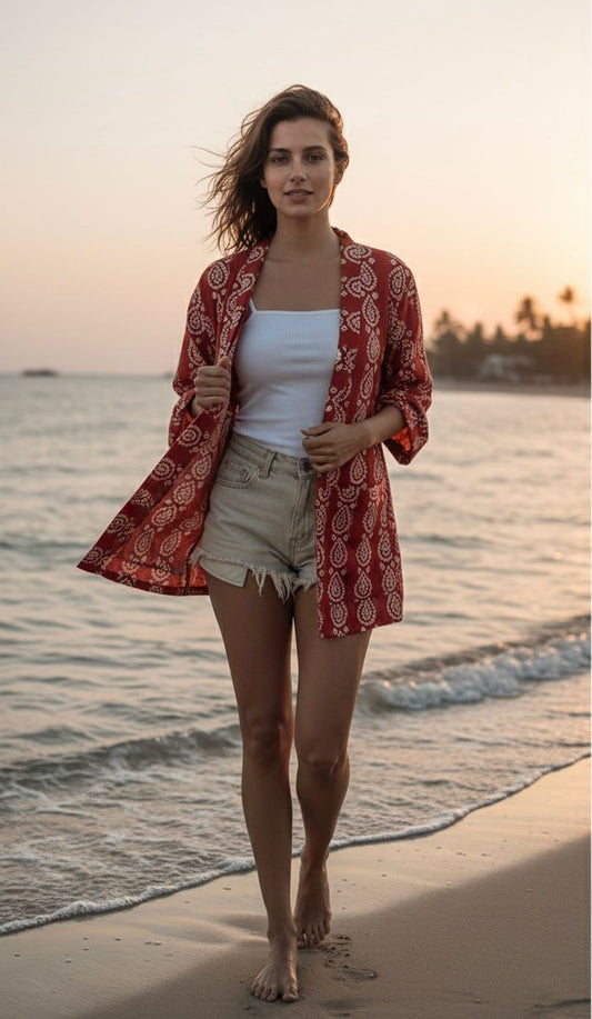 Orange Crush Kimono Shrug